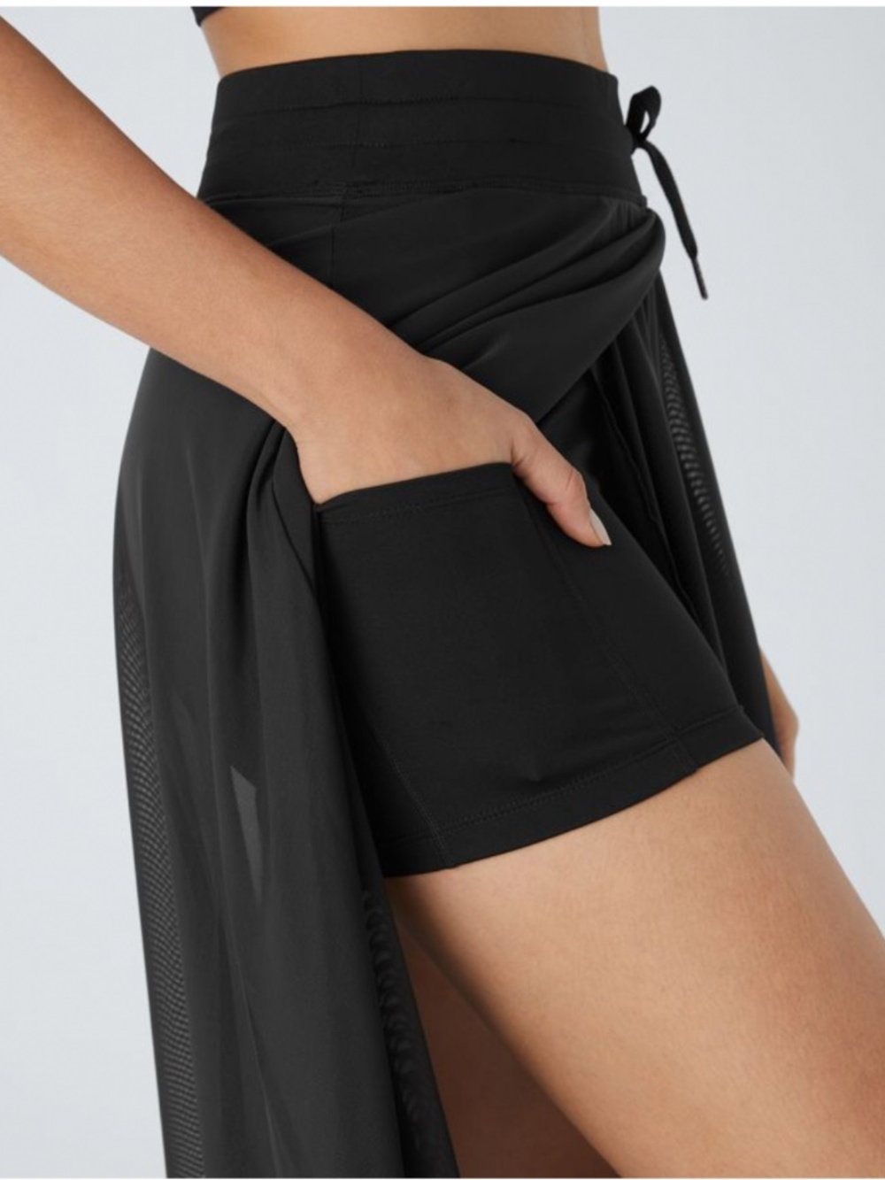 HALARA High 2-in-1 Pocket Flowy Midi Flare Casual Skirt - Picture 3 of 6